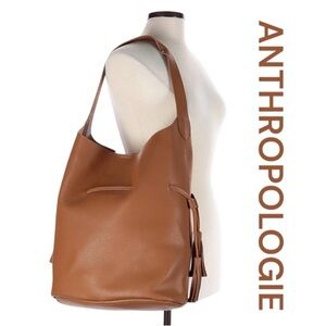 ANTHROPOLOGIE Vegan Leather Tall Bucket Bag.
